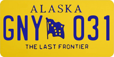 AK license plate GNY031