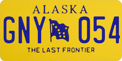 AK license plate GNY054