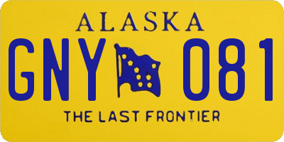 AK license plate GNY081