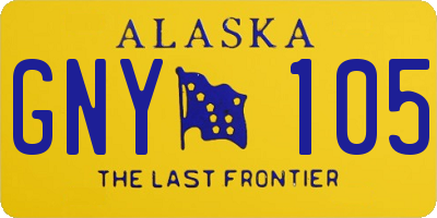 AK license plate GNY105