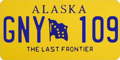 AK license plate GNY109