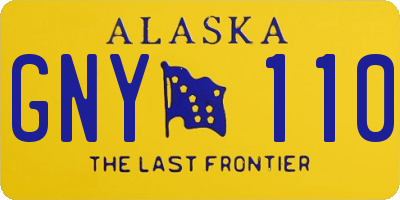 AK license plate GNY110