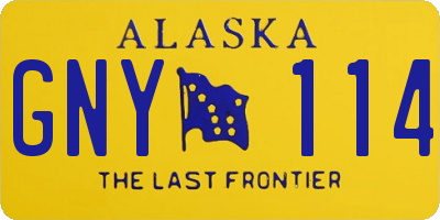 AK license plate GNY114