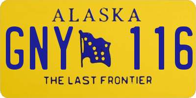 AK license plate GNY116