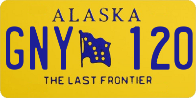 AK license plate GNY120