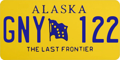 AK license plate GNY122