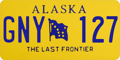 AK license plate GNY127