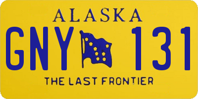 AK license plate GNY131