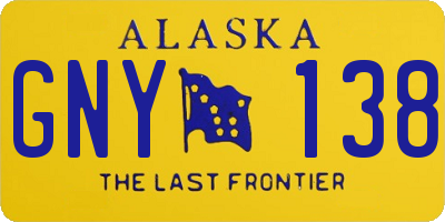 AK license plate GNY138