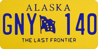 AK license plate GNY140