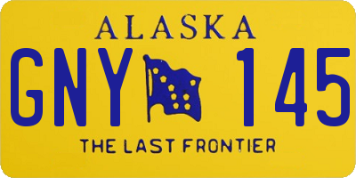 AK license plate GNY145