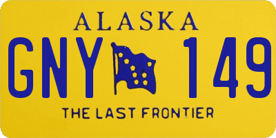 AK license plate GNY149