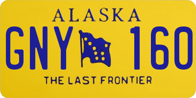 AK license plate GNY160