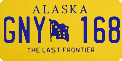 AK license plate GNY168