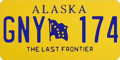 AK license plate GNY174