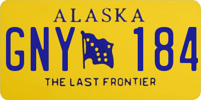 AK license plate GNY184