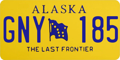 AK license plate GNY185