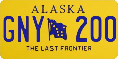 AK license plate GNY200