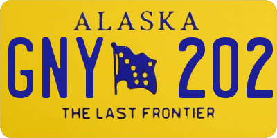 AK license plate GNY202