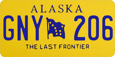 AK license plate GNY206