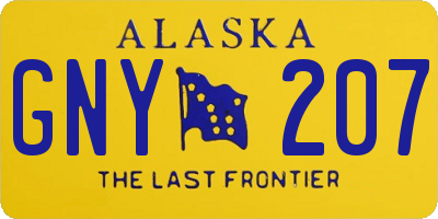 AK license plate GNY207