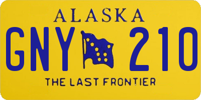 AK license plate GNY210