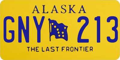 AK license plate GNY213