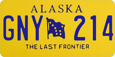 AK license plate GNY214