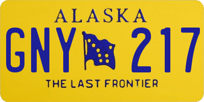 AK license plate GNY217