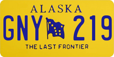 AK license plate GNY219