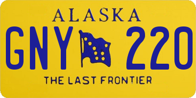 AK license plate GNY220