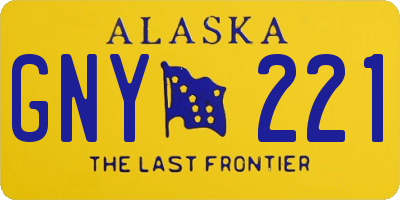 AK license plate GNY221