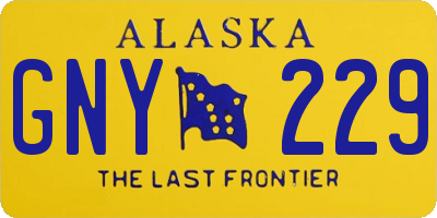 AK license plate GNY229