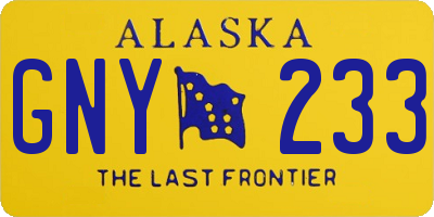 AK license plate GNY233