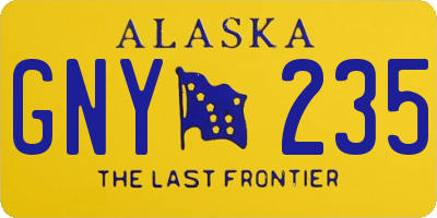 AK license plate GNY235