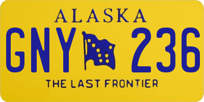 AK license plate GNY236