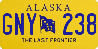 AK license plate GNY238