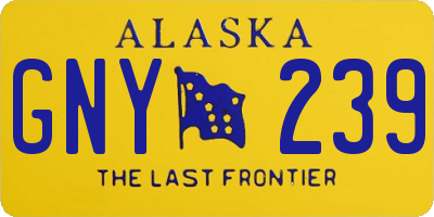 AK license plate GNY239