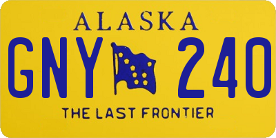 AK license plate GNY240