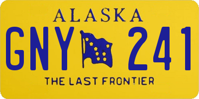 AK license plate GNY241