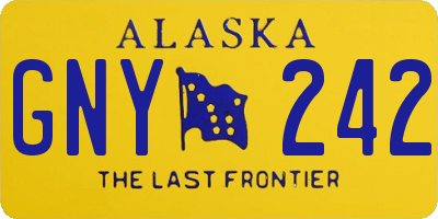 AK license plate GNY242