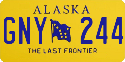 AK license plate GNY244