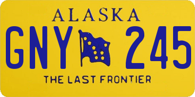 AK license plate GNY245