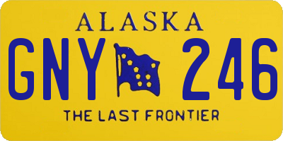 AK license plate GNY246