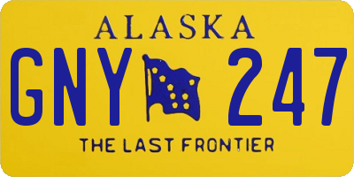 AK license plate GNY247