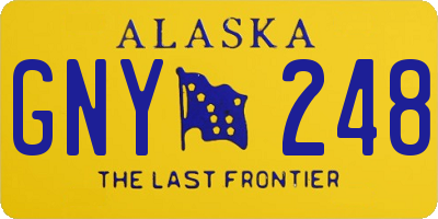 AK license plate GNY248