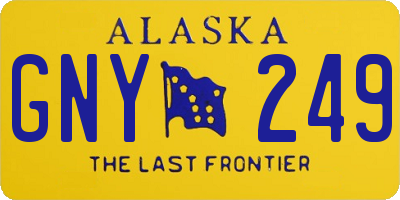 AK license plate GNY249