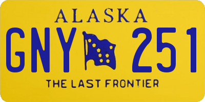 AK license plate GNY251