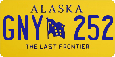 AK license plate GNY252