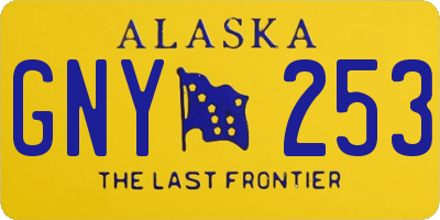 AK license plate GNY253